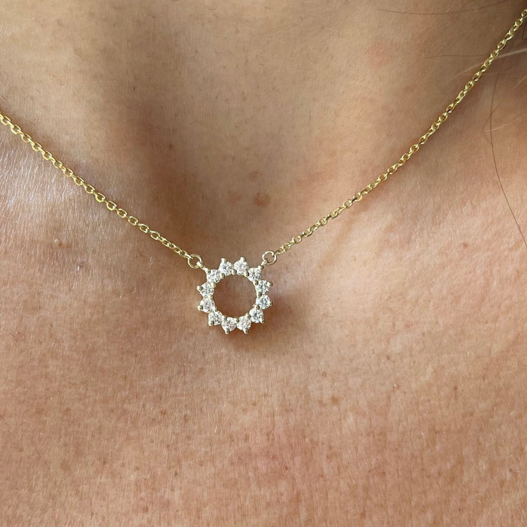 Moissanite 0.25CT Round Diamond Necklace