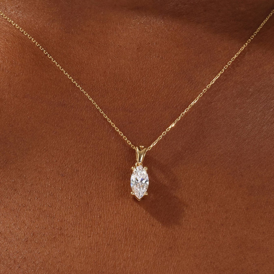 Moissanite 1.0CT Marquise Diamond Necklace