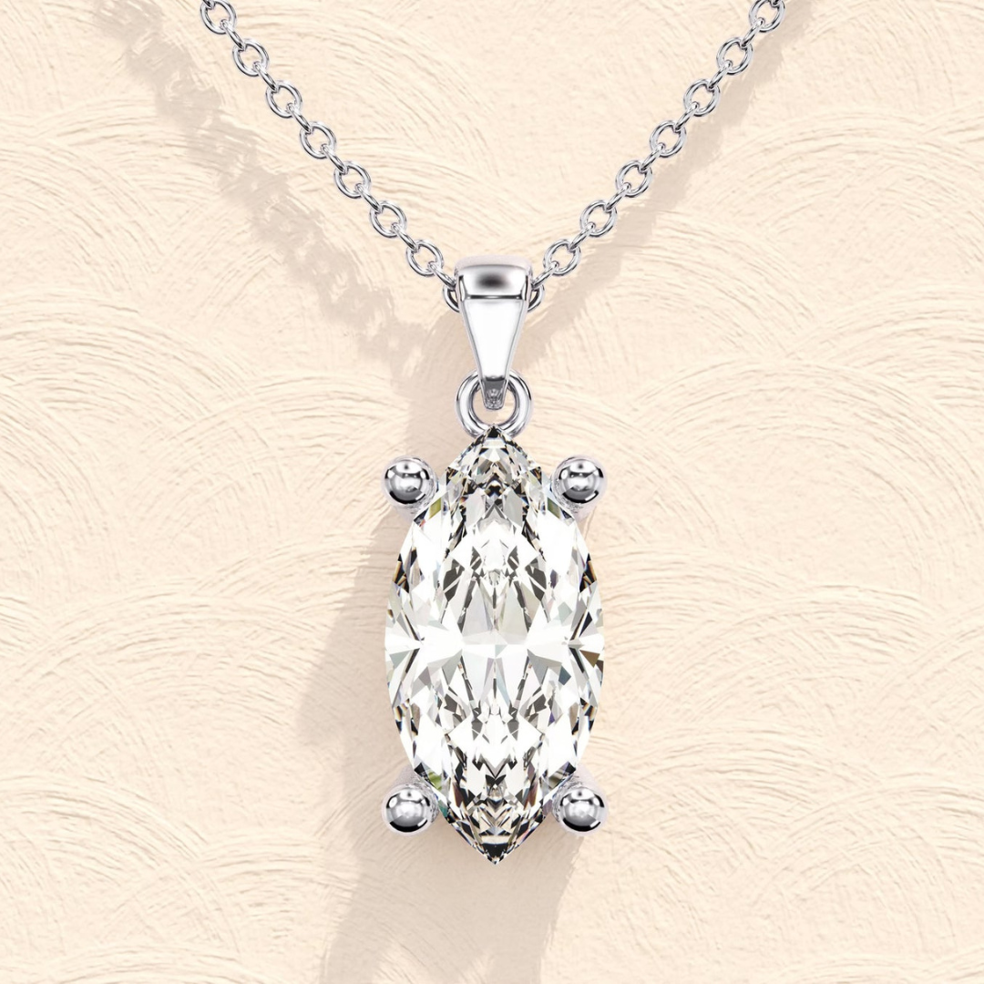 Moissanite 1.0CT Marquise Diamond Necklace