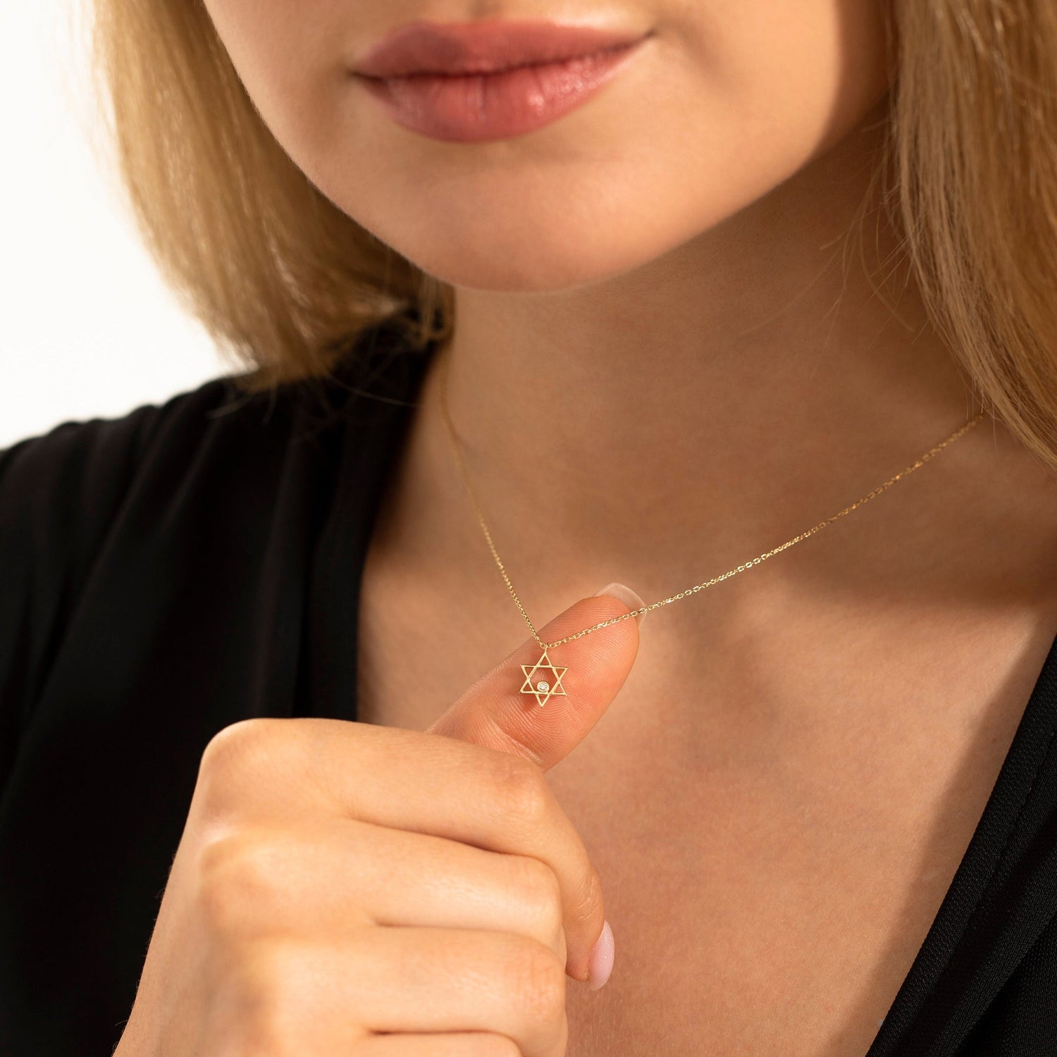 Moissanite 0.15CT Round Diamond Necklace