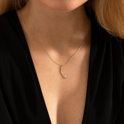 Moissanite 0.5CT Round Diamond Necklace