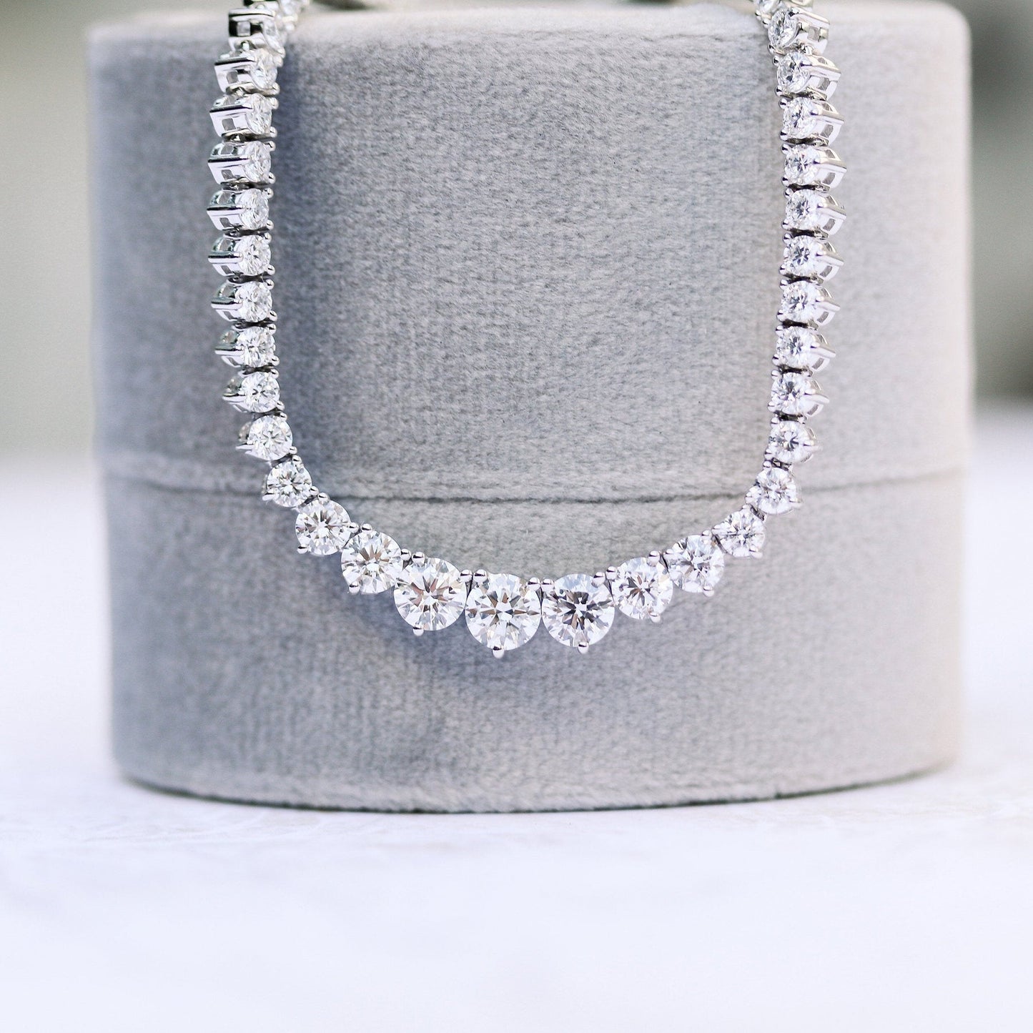 Moissanite 20.00 CT Round Diamond Necklace