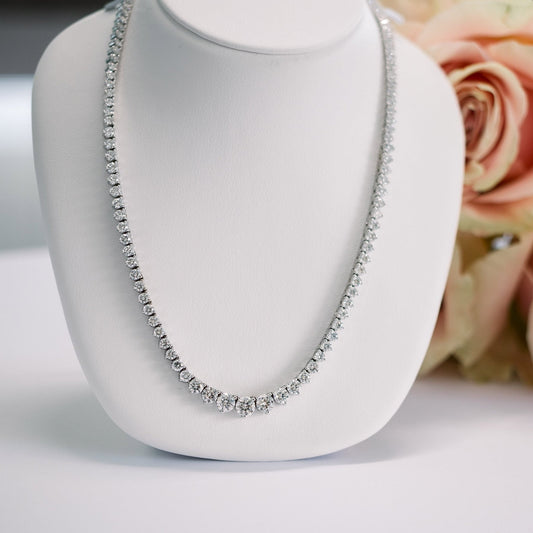 Moissanite 20.00 CT Round Diamond Necklace