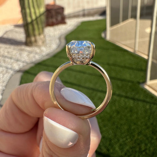Moissanite 2.55CT Oval Diamond Unique Handmade Ring - IBIZ Jewel