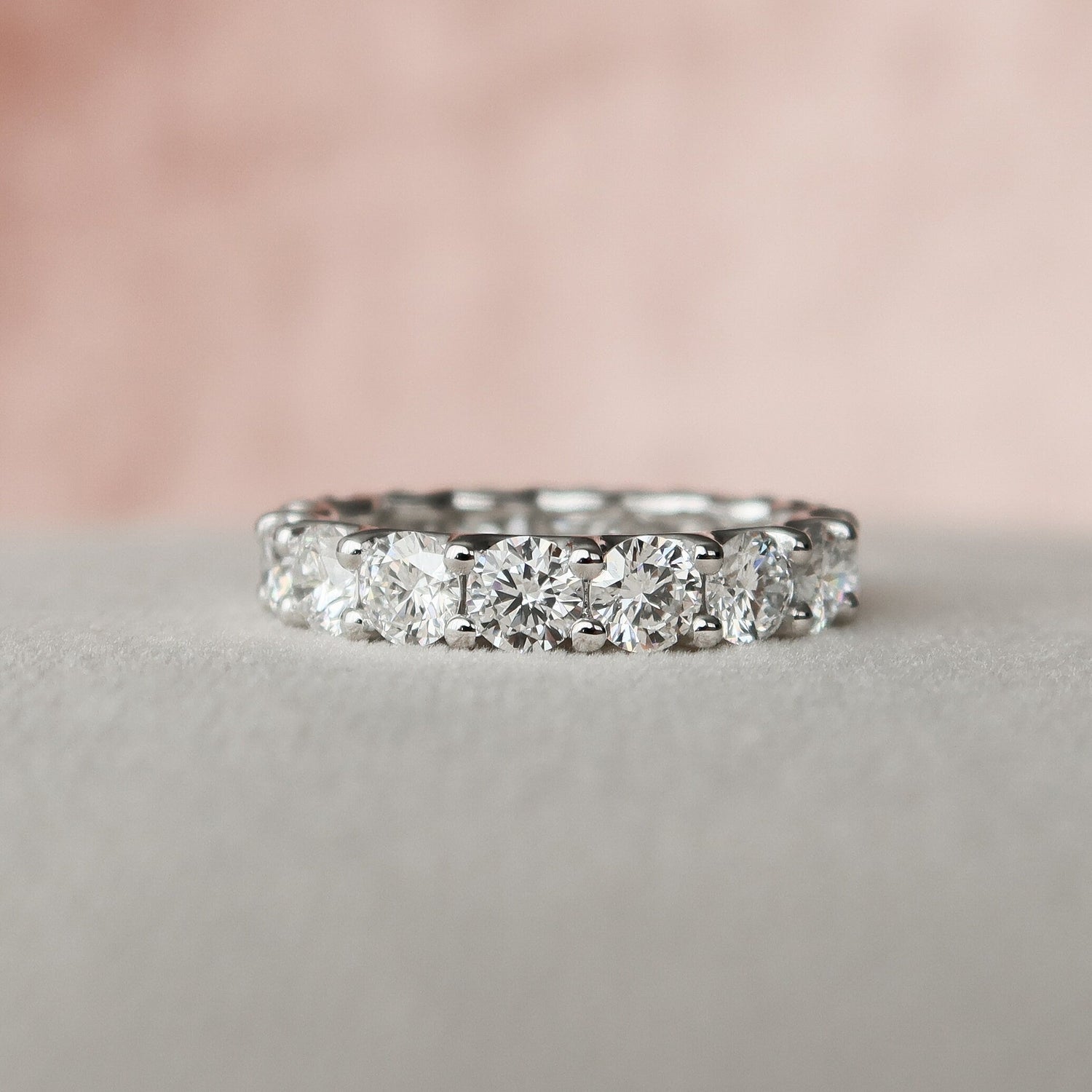 Moissanite 4.45 CT Oval Diamond Victorian Anniversary Ring