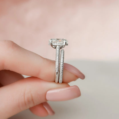 Moissanite 3.50 CT Oval Diamond Boho &amp; Hippie Engagement Ring