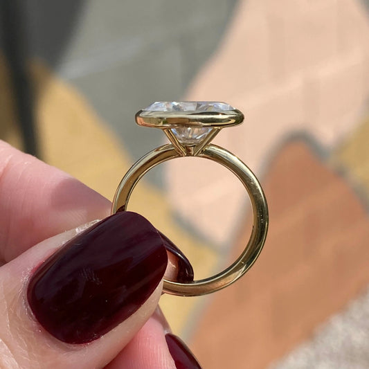 Moissanite 1.85CT Oval Diamond Celtic Engagement Ring - IBIZ Jewel