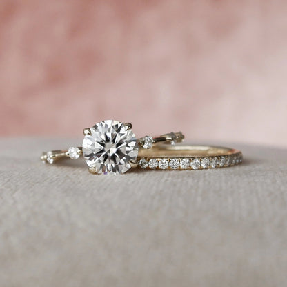 Moissanite 3.65 CT Round Diamond Victorian Anniversary Ring