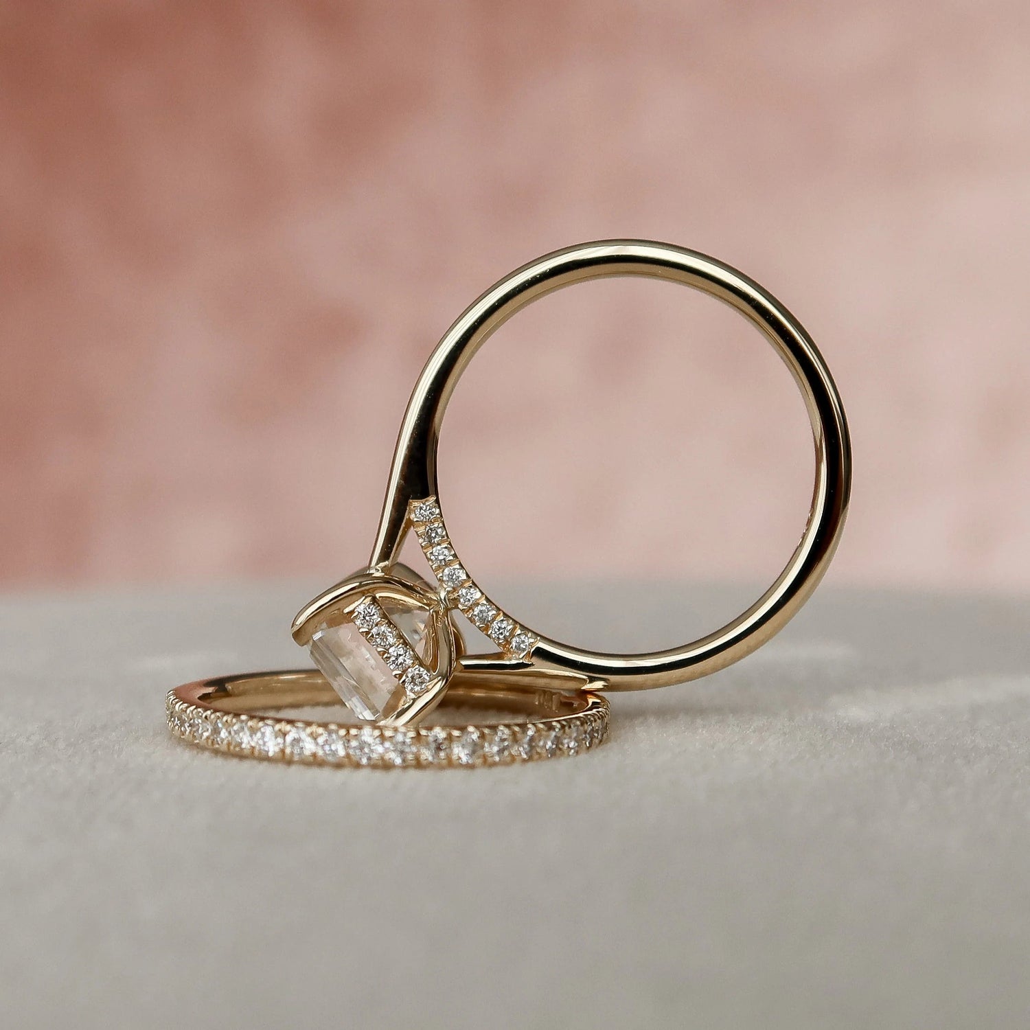 Moissanite 3.0 CT Emerald Diamond Boho &amp; Hippie Handmade Ring