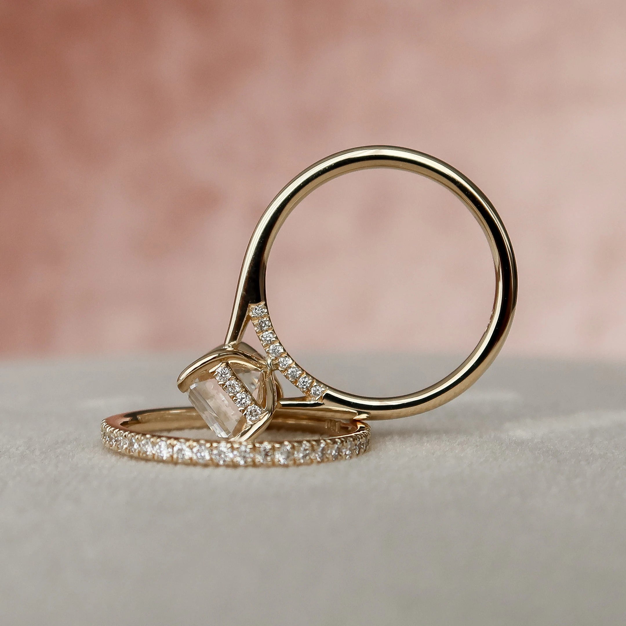 Moissanite 3.0 CT Emerald Diamond Boho &amp; Hippie Handmade Ring