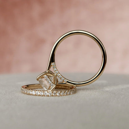 Moissanite 3.0 CT Emerald Diamond Boho &amp; Hippie Handmade Ring