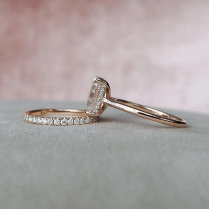 Moissanite 3.0 CT Emerald Diamond Boho &amp; Hippie Handmade Ring