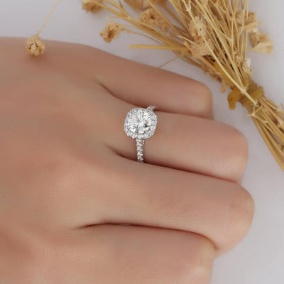 Moisaanite 2.32CT Round Diamond Victorian Handmade Ring