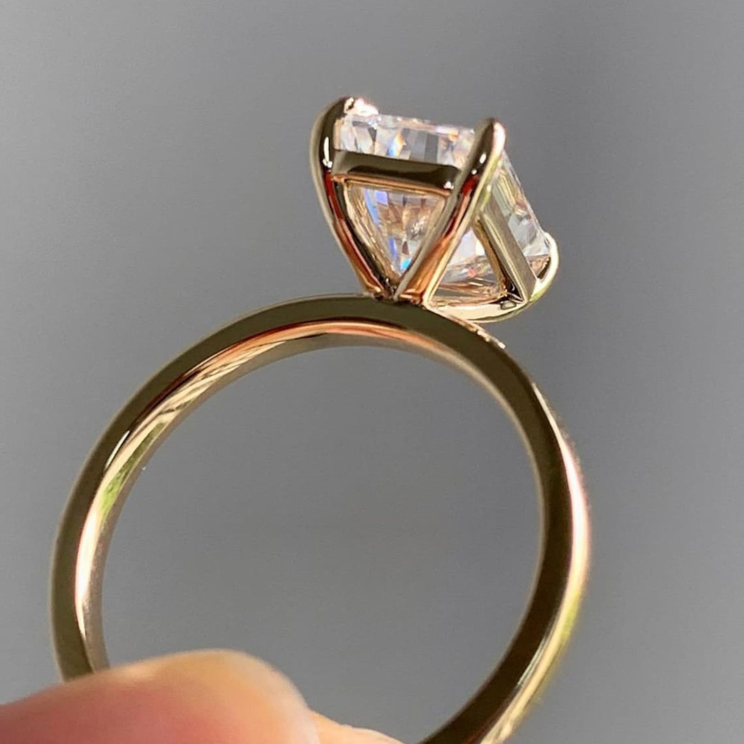 Moissanite 2.10CT Radiant Diamond Edwardian Anniversary Ring