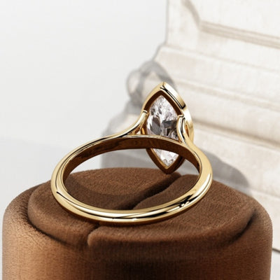 Moissanite 2.84 CT Marquise Diamond Minimalist Anniversary Ring