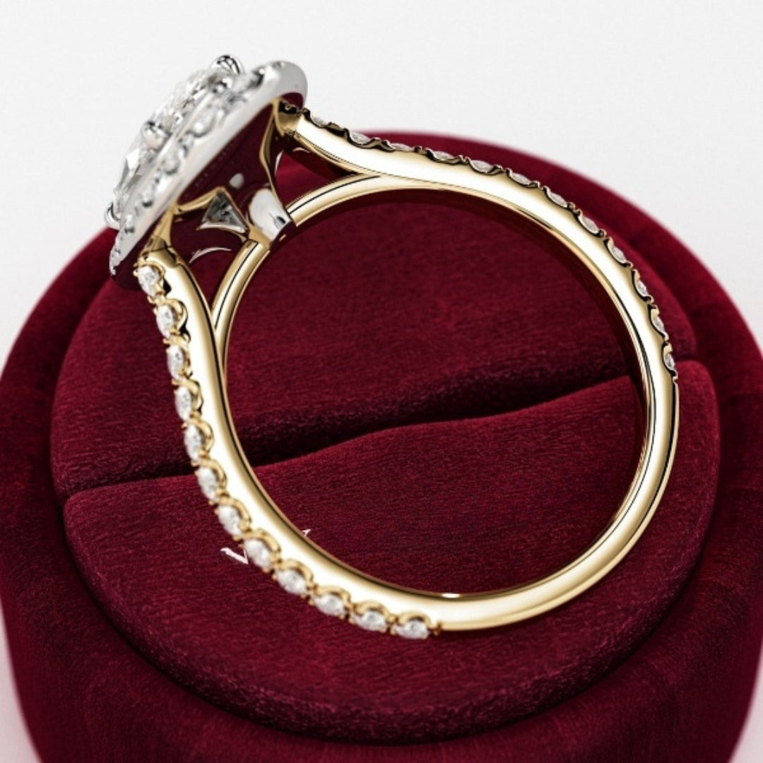 Moissanite 2.99 CT Marquise Diamond Art Deco Wedding Ring