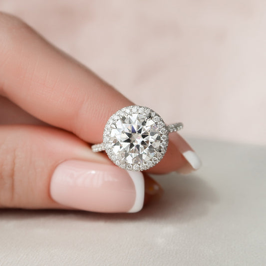 Moissanite 3.50CT Round Diamond Celtic Handmade Ring - IBIZ Jewel