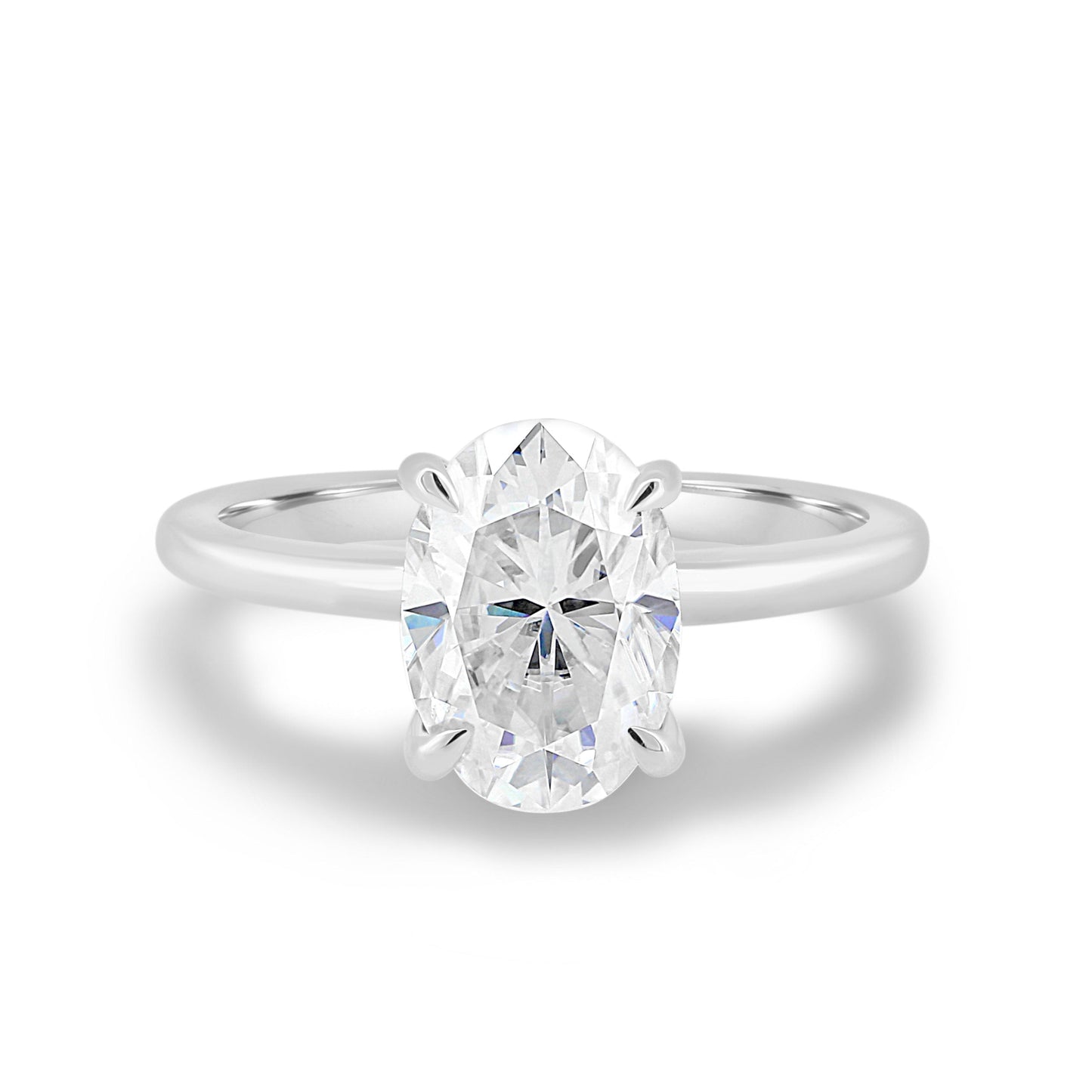 Moissanite 2.05CT Oval Diamond Gothic Wedding Ring