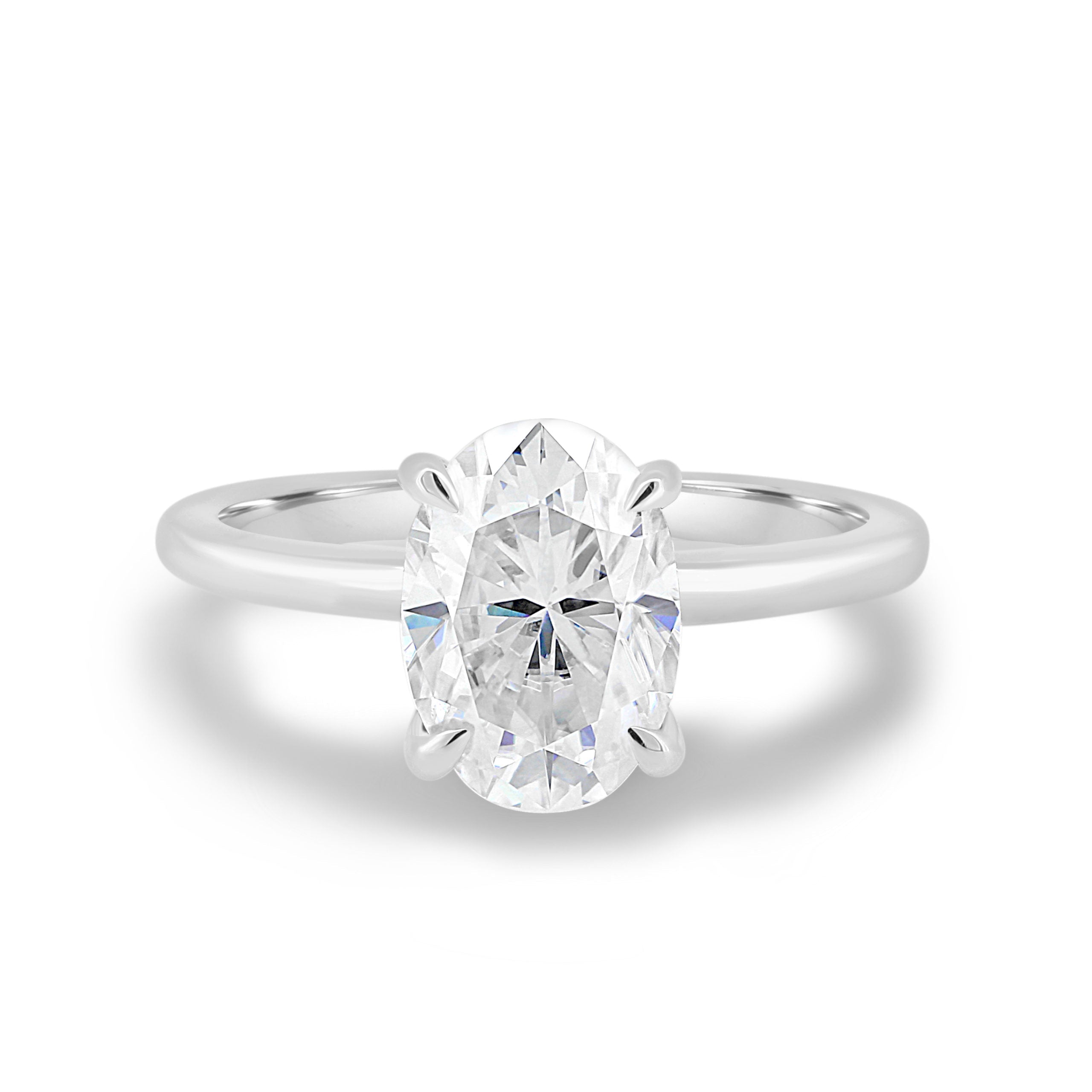 Moissanite 2.05CT Oval Diamond Gothic Wedding Ring