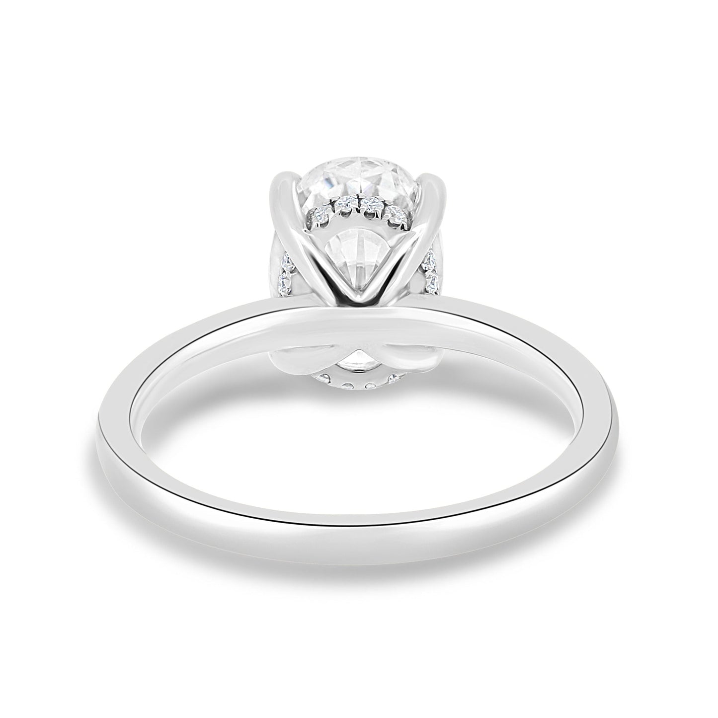 Moissanite 2.05CT Oval Diamond Gothic Wedding Ring