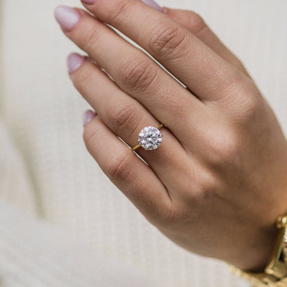 Moissanite 3.0CT Round Diamond Art Nouveau Handmade Ring - IBIZ Jewel