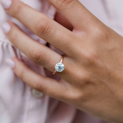 Moissanite 3.0CT Round Diamond Art Nouveau Handmade Ring - IBIZ Jewel