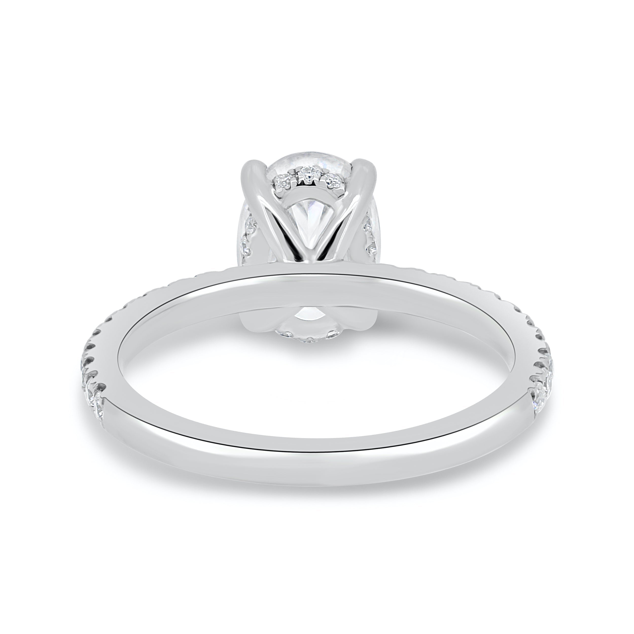 Moissanite 1.80CT Oval Diamond Minimalist Wedding Ring