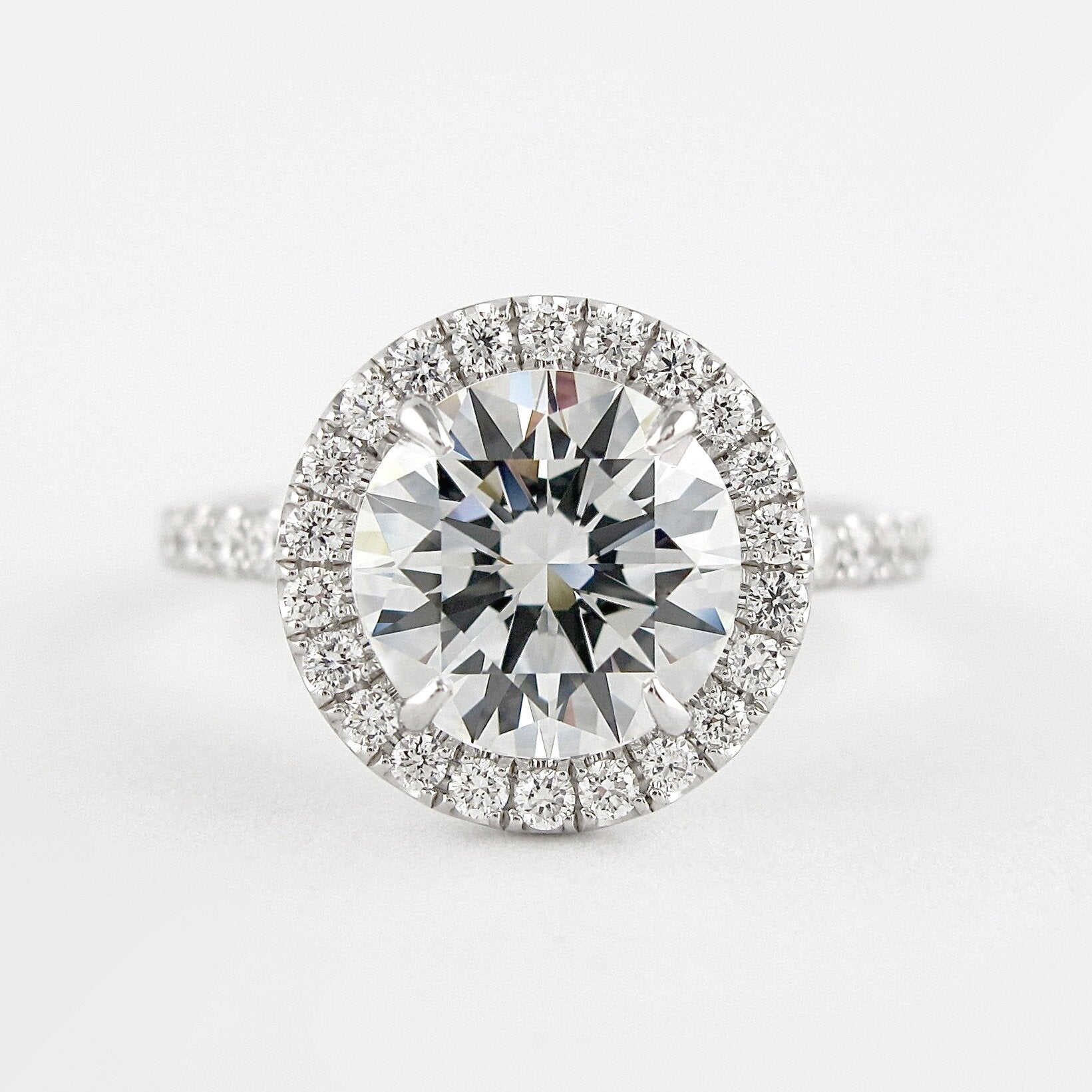 Moissanite 1.0CT Round Diamond Edwardian Anniversary Ring