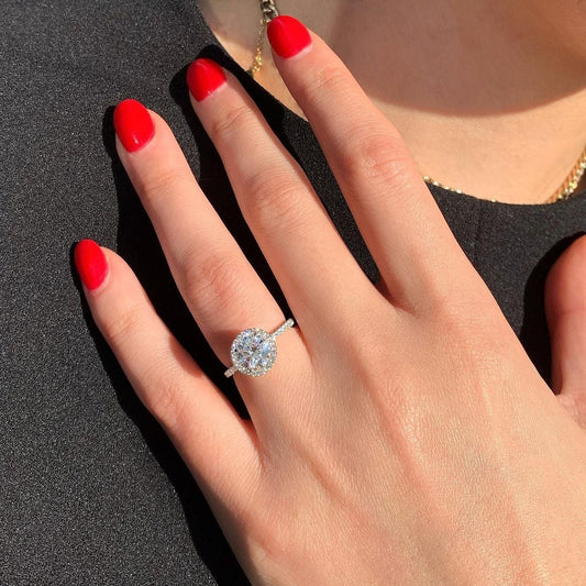 Moissanite 1.0CT Round Diamond Edwardian Anniversary Ring - IBIZ Jewel