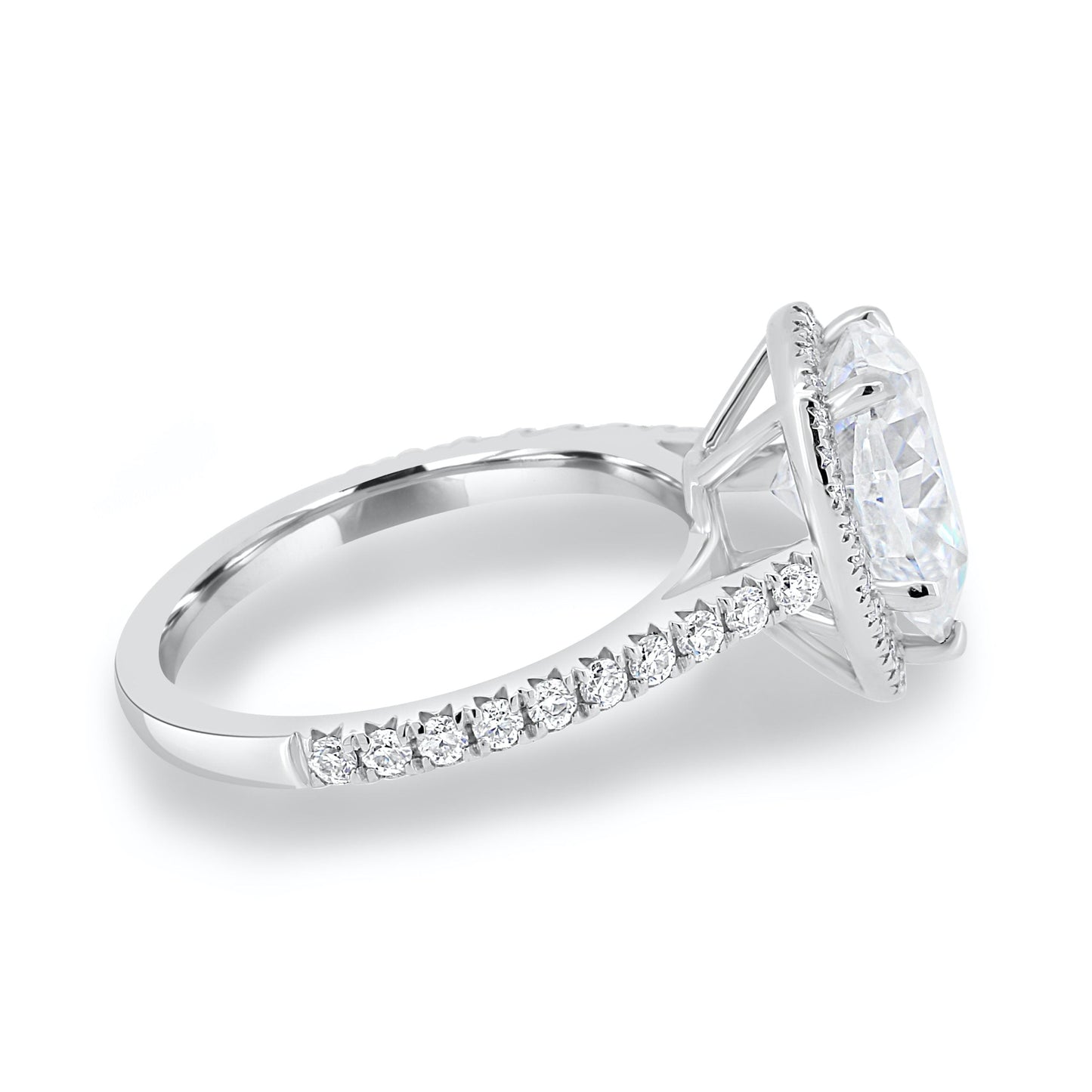 Moissanite 1.93CT Pear Diamond Minimalist Anniversary Ring