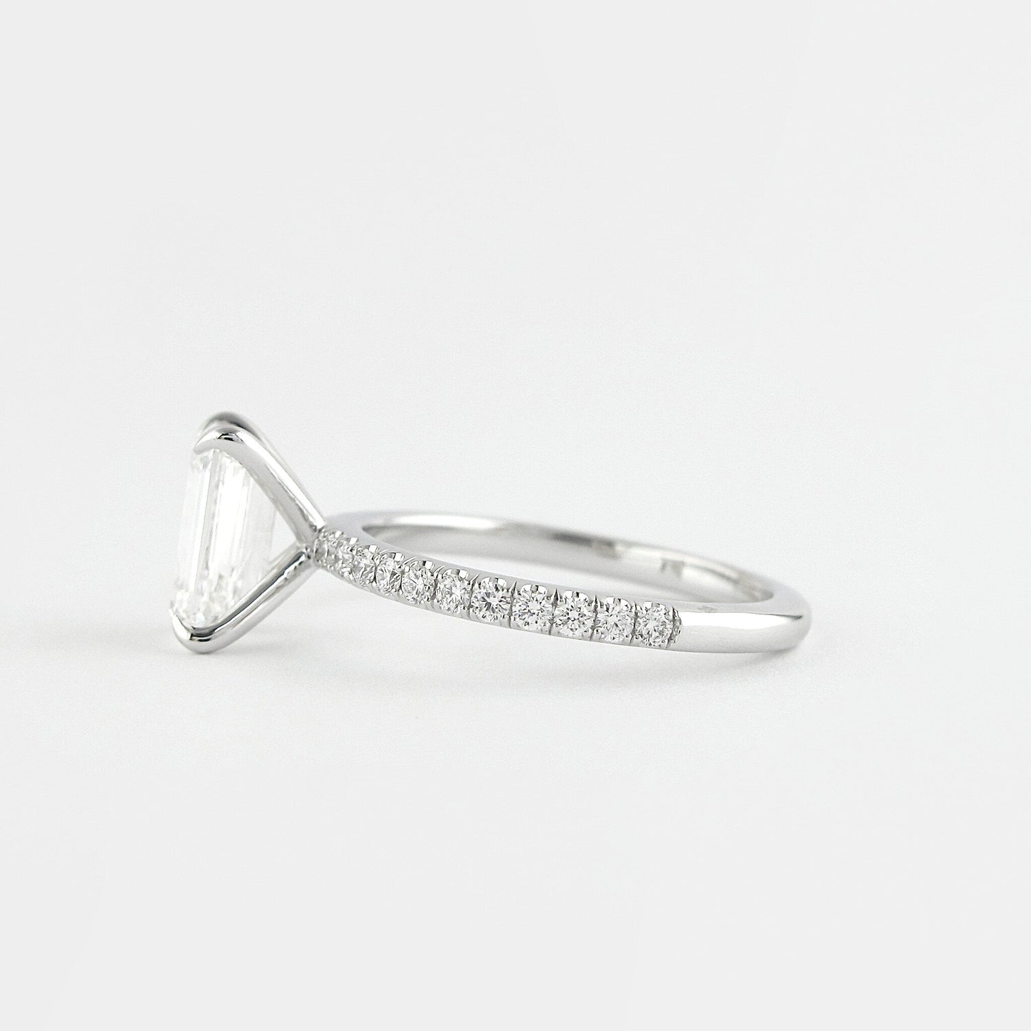 Moissanite 1.60CT Smaragd Diamant Art Deco Jubileumring