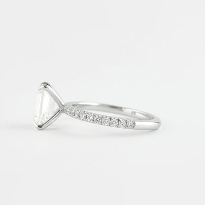 Moissanite 1.60CT Smaragd Diamant Art Deco Jubileumring