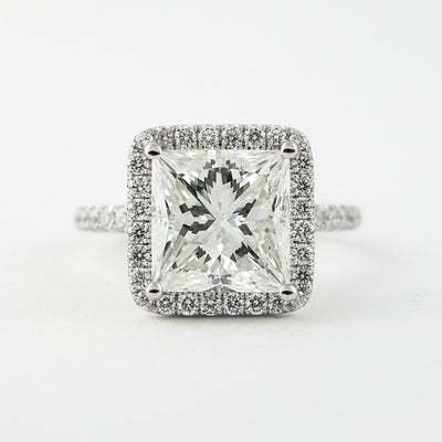 Moissanite 2.0CT Princess Diamond Boho & Hippie Engagement Ring