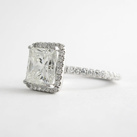 Moissanite 2.0CT Princess Diamond Boho & Hippie Engagement Ring - IBIZ Jewel