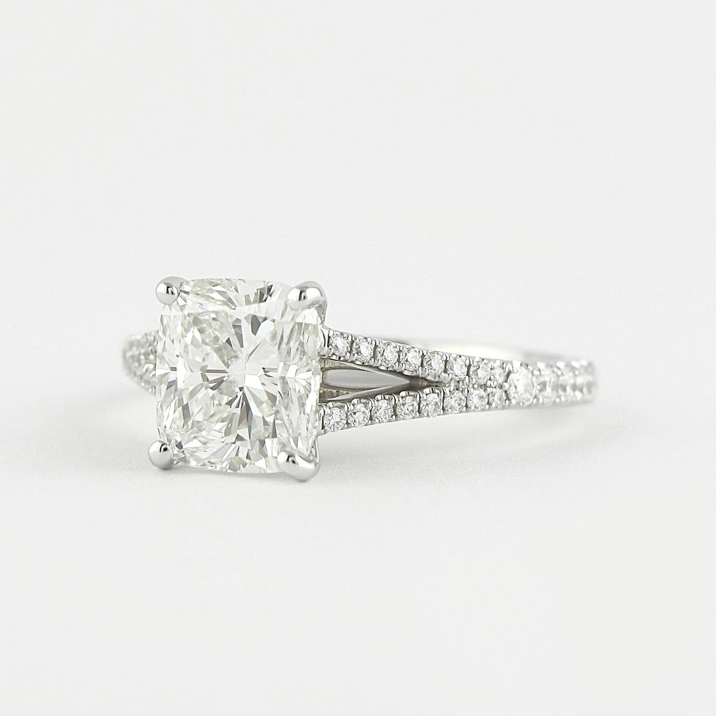 Moissanite 1.80CT Cushion Art Nouveau Engagement Ring