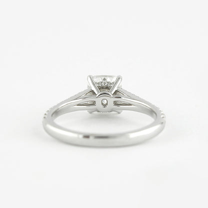 Moissanite 1.80CT Cushion Art Nouveau Engagement Ring