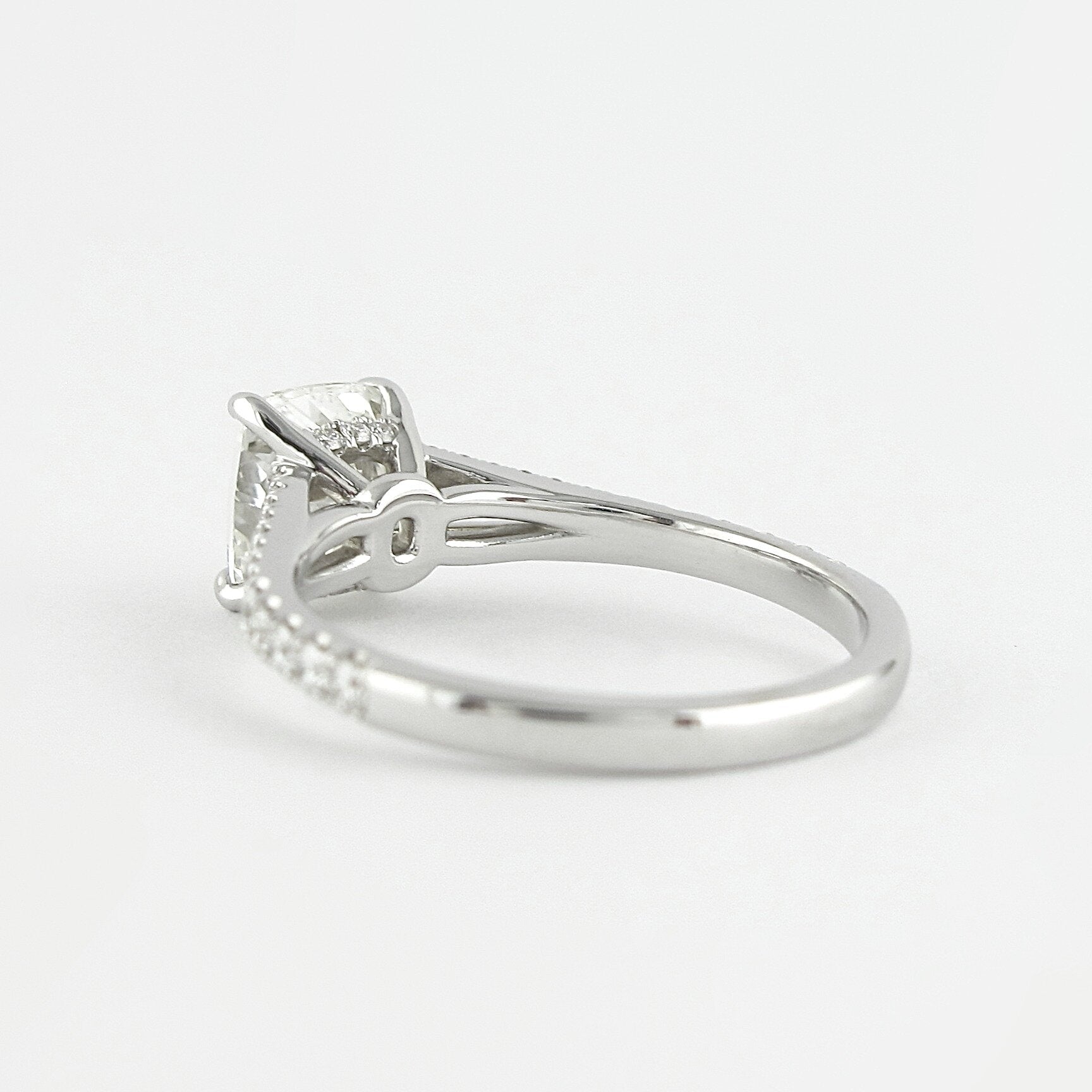 Moissanite 1.80CT Cushion Art Nouveau Engagement Ring