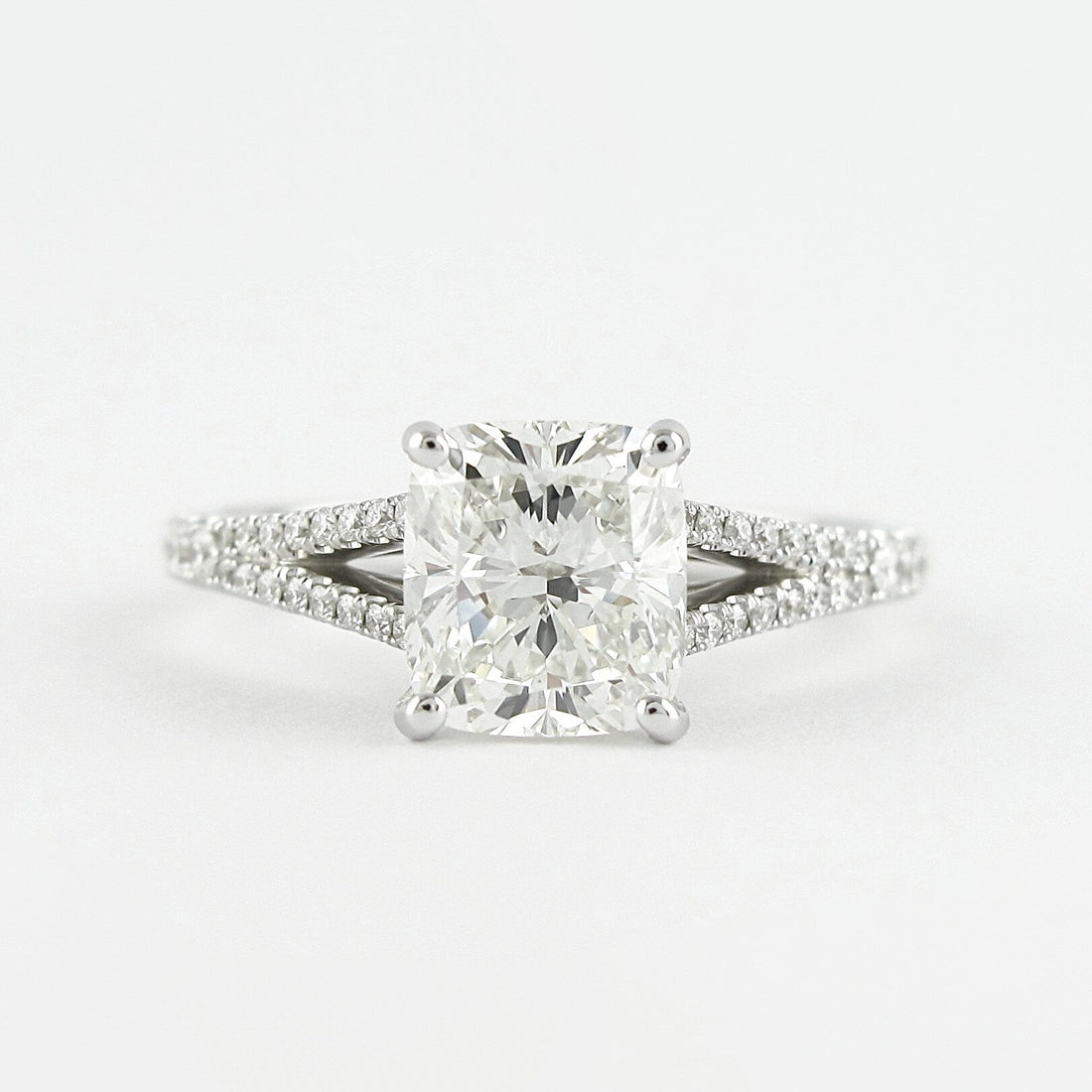 Moissanite 1.80CT Cushion Art Nouveau Engagement Ring