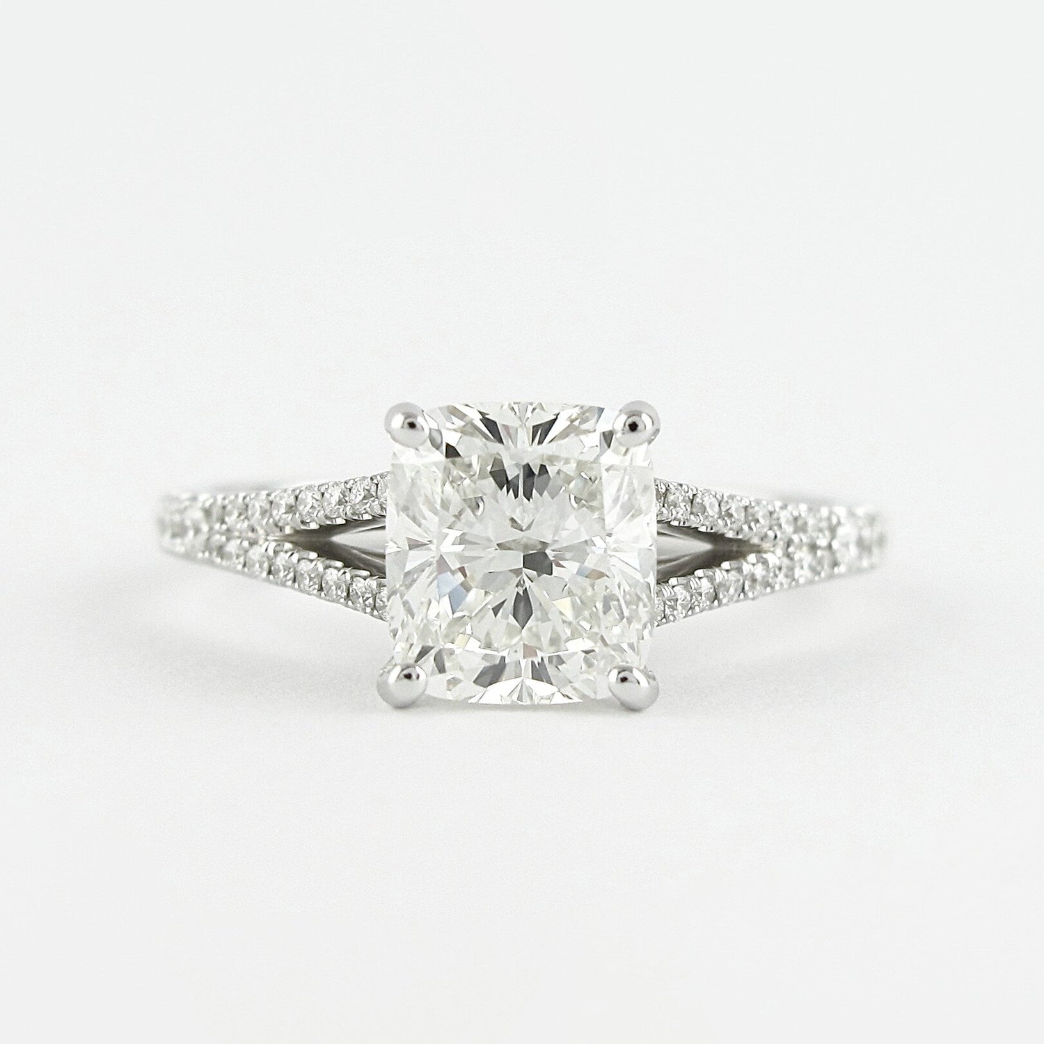 Moissanite 1.80CT Cushion Art Nouveau Engagement Ring