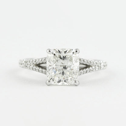 Moissanite 1.80CT Cushion Art Nouveau Engagement Ring