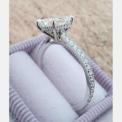 Moissanite 1.50CT Radiant Diamond Boho &amp; Hippie Anniversary Ring