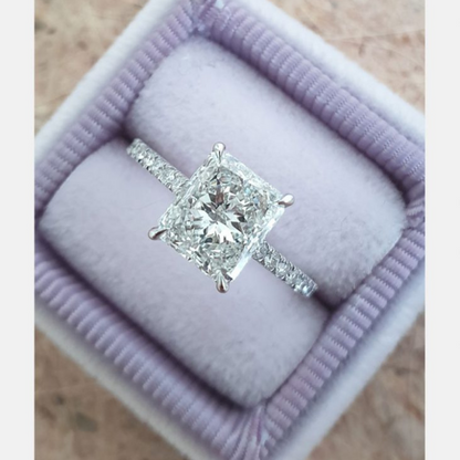 Moissanite 1.50CT Radiant Diamond Boho &amp; Hippie Anniversary Ring