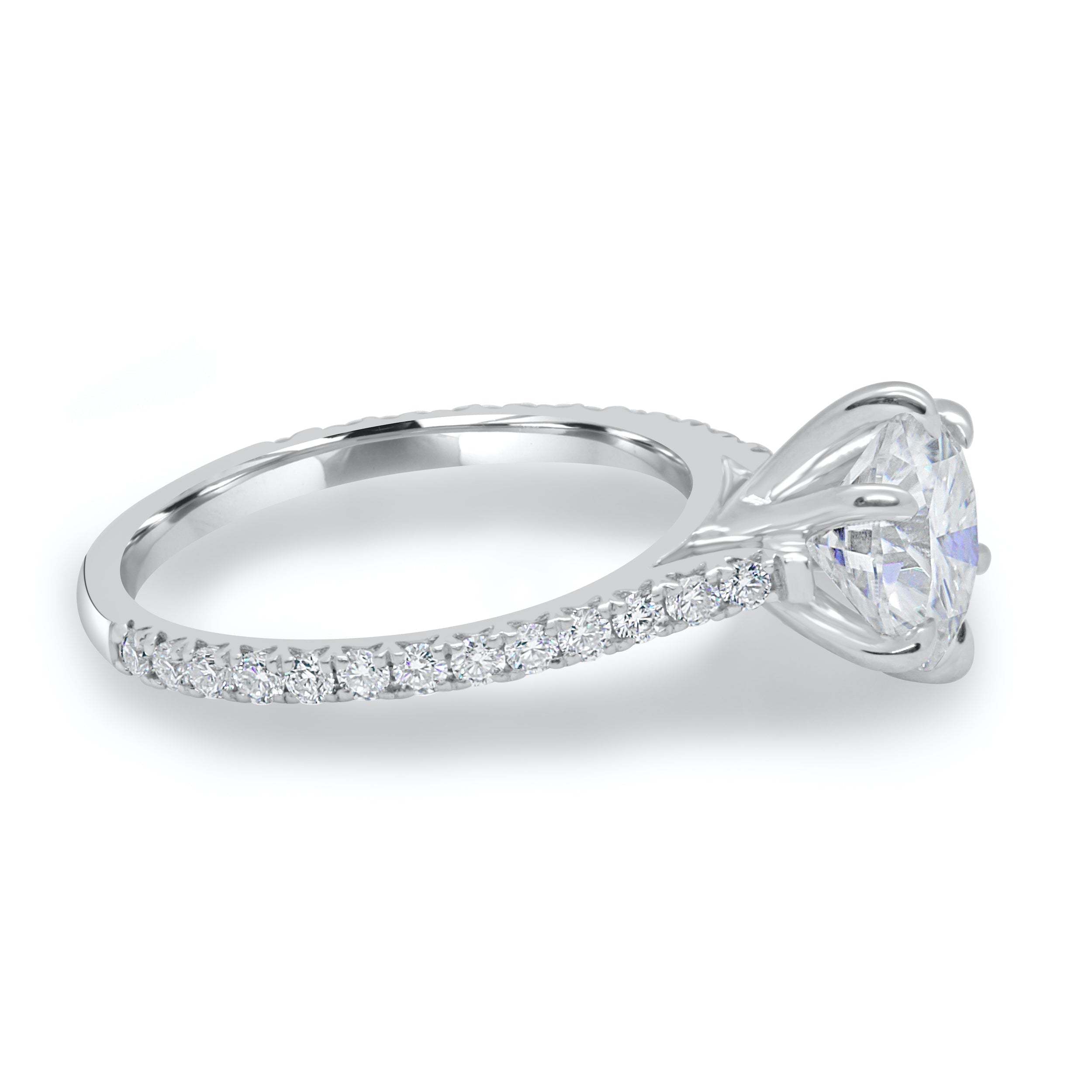 Moissanite 1.35CT Round Diamond Gothic Anniversary Ring