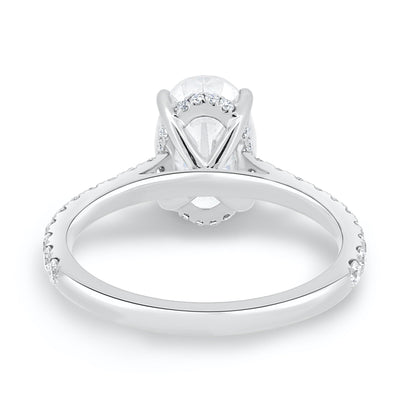 Moissanite 2.05CT Oval Diamond Art Deco Wedding Ring