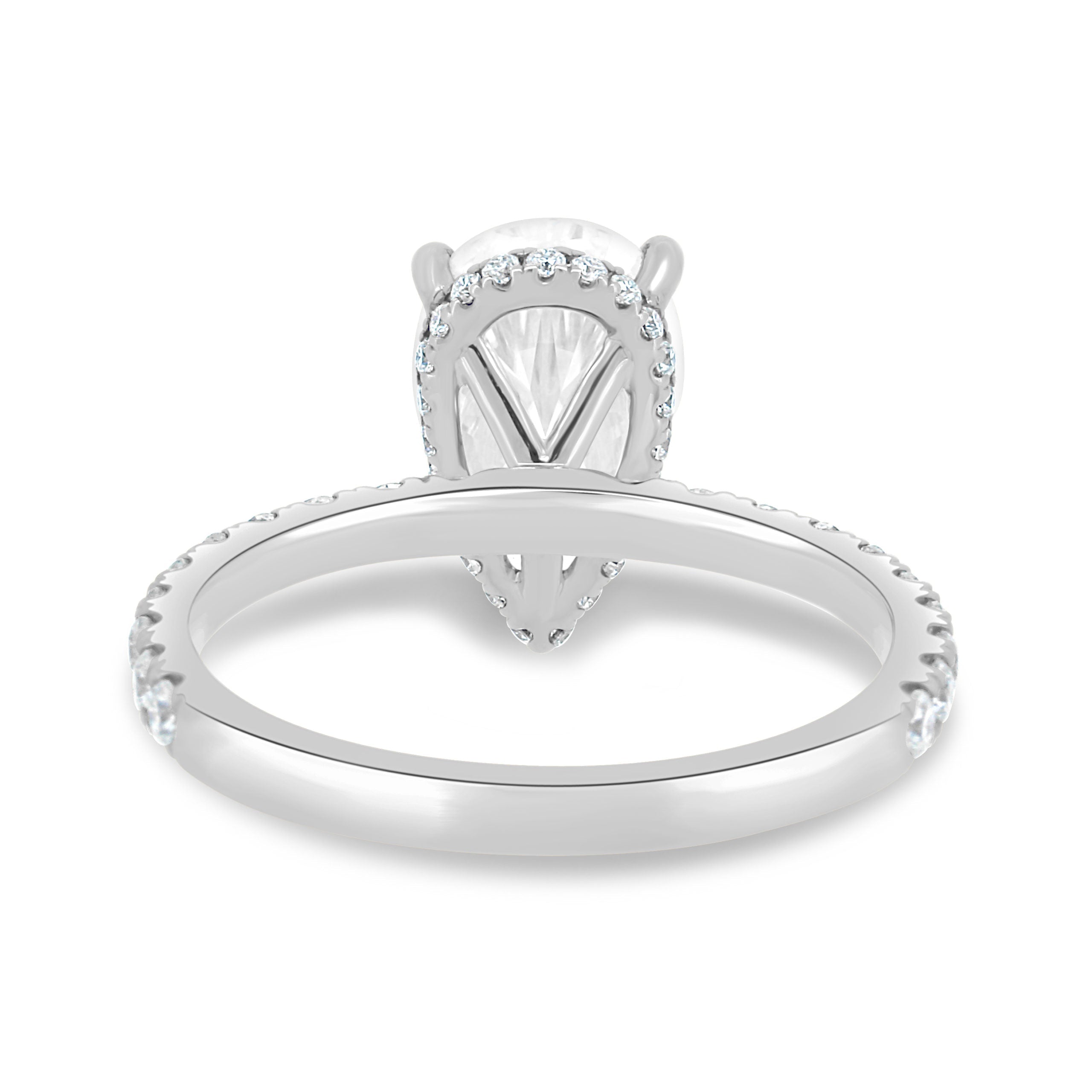 Moissanite 1.80CT Pear Diamond Art Nouveau Engagement Ring