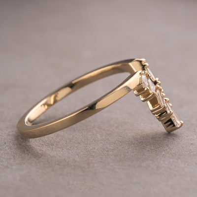 Moissanite 1.30CT Lozenge Diamond Art Nouveau Engagement Ring