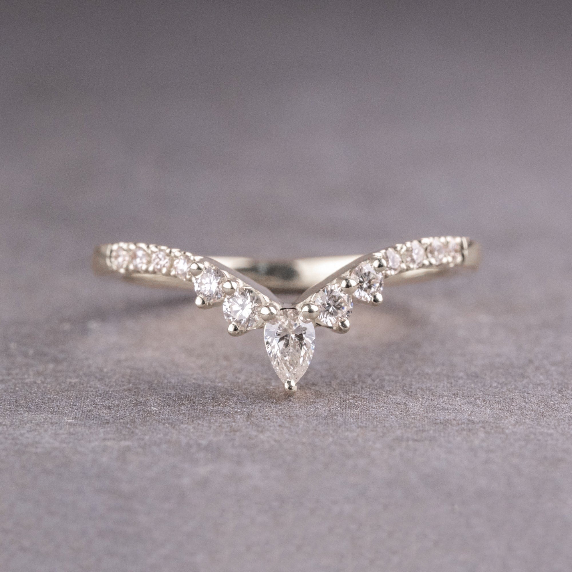 Moissanite 1.59CT Kite Diamond Avant Garde  Engagement Ring