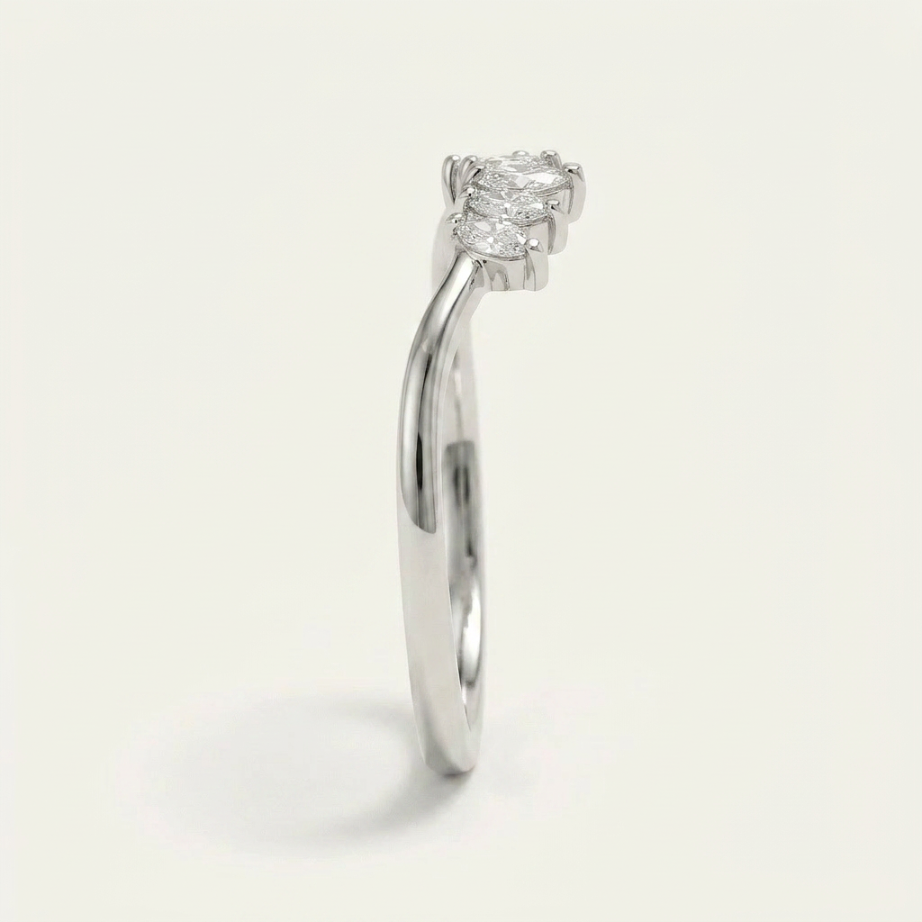 Moissanite 0.15 CT Marquise Cut Diamond Ring
