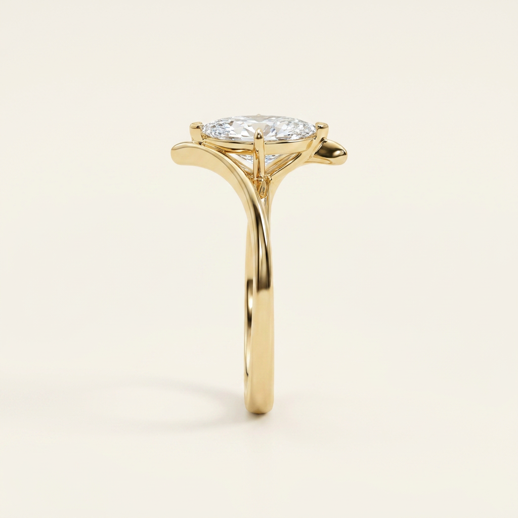 Moissanite 3.00 CT Marquise Cut Diamond Solitaire Ring