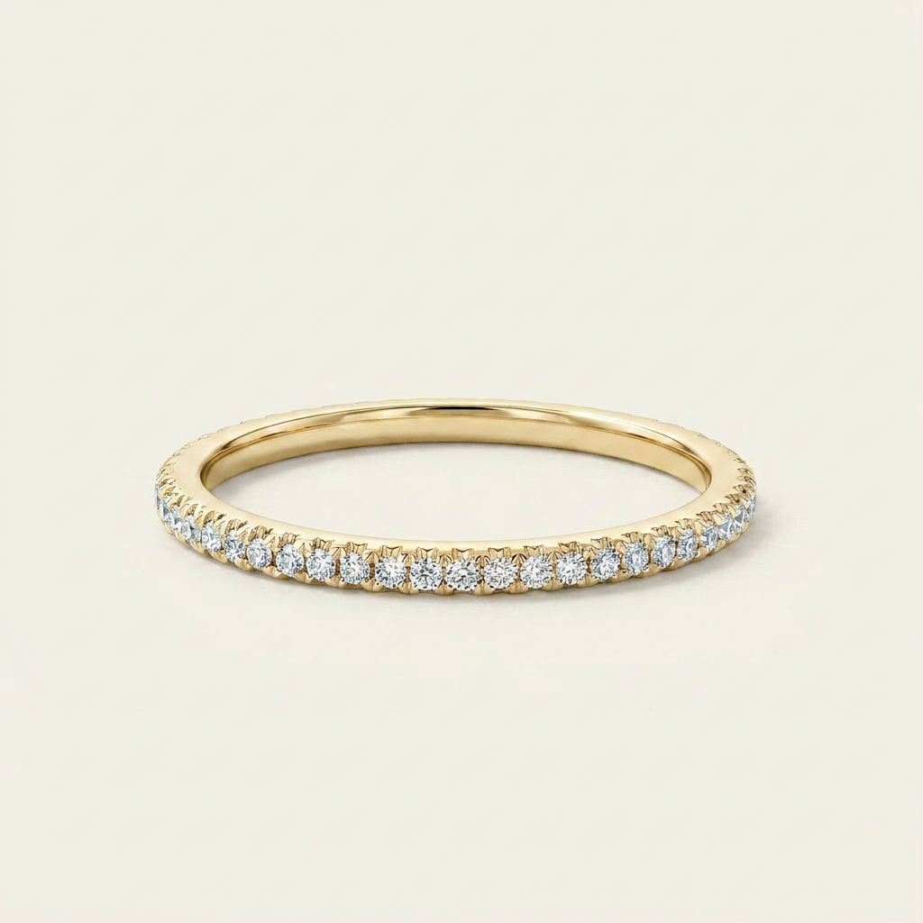 Moissanite 0.40 CT Round Cut Diamond Ring